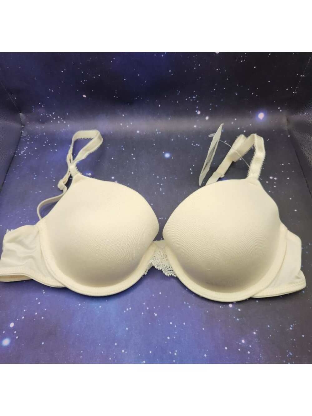 Auden Daydream Solid White Underwire Padded Push Up Bra Smooth 34 A NEW w DEFECT